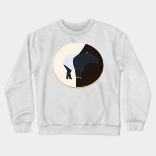 Malayan Tapir Black and White Cookie Crewneck Sweatshirt